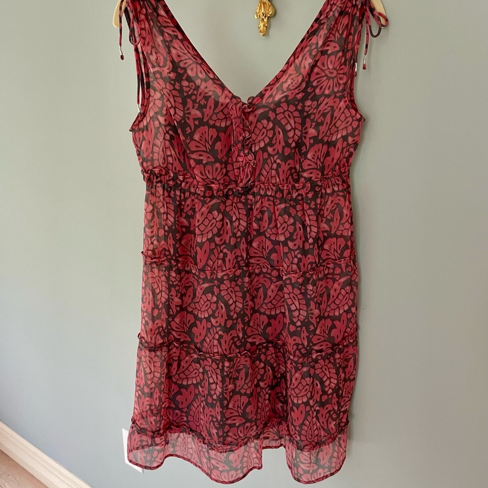 American Eagle Outfitters Pink and Gray Patterned Dress